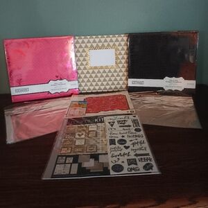 Colorbok Scrapbooks Set of 3 Plus Decorative Pattern Pages Protectors Stickers